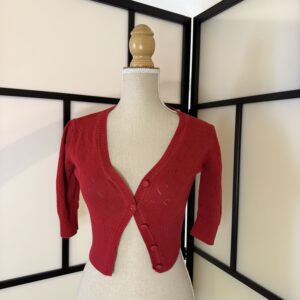 TopVintage – Red Heart Cardigan (Size XS)