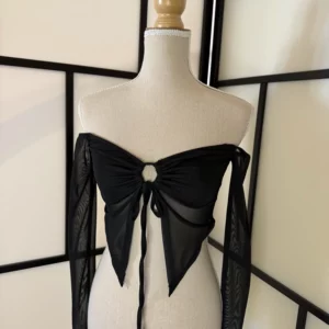 Sheer Off-Shoulder Mesh Top – Size S – Good Condition