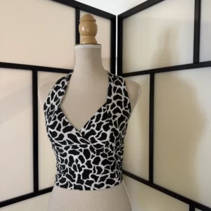 Black & White Halter Top – Size XS/S