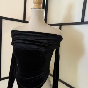 Nylone Velvet Off-Shoulder Bodysuit – Size XS – Once Worn