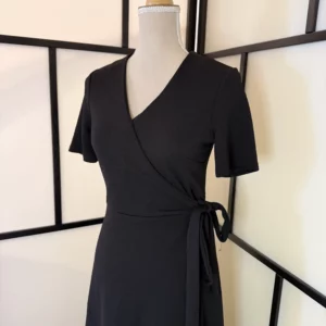 H&M Black Wrap Dress – Size S – Good Condition