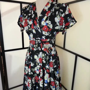 Hell Bunny Floral Midi Dress – XS – Worn