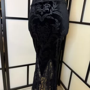 Black Velvet & Lace Maxi Skirt – XS/S – Never Worn