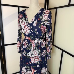 Floral Wrap Maxi Dress – Small – Very Good Condition