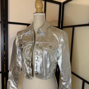ZARA Metallic Cropped Jacket – Size S – Never Worn