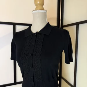 Collectif Knit Button-Up Top – Size S – Worn Condition