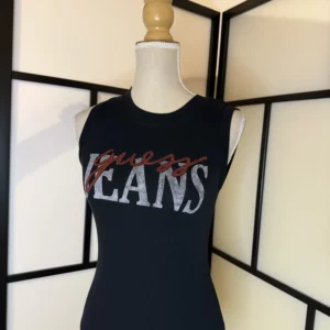 Guess Logo Sleeveless Top – Size S – Worn Condition