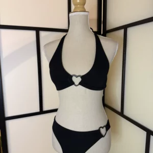 Black Heart Detail Bikini – Size S – Never Worn