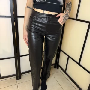 Bershka Faux Leather Pants – Size XS – Worn Condition
