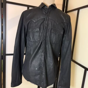 The Kooples Black Coated Shirt – Size S – Worn Condition