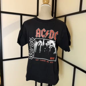 AC/DC Band T-Shirt – Black – Size M – Used Condition
