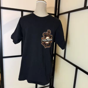 Old & Proud Biker Graphic T-Shirt – Black – Size M – Used Condition