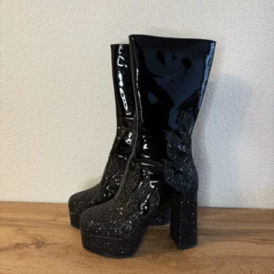 La Moda – Platform Flame Boots – Black – Size 39 – Worn Once