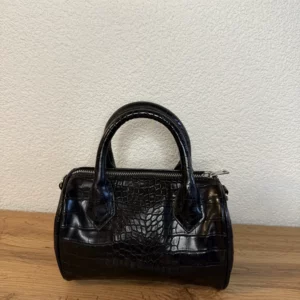 Primark Mini Handbag – Black Croc – Worn
