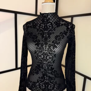 Devil Fashion Mesh Gothic Top – Black – Size S – New