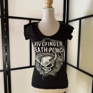 Five Finger Death Punch Graphic T-Shirt – Black – Women’s S – Worn Condition
